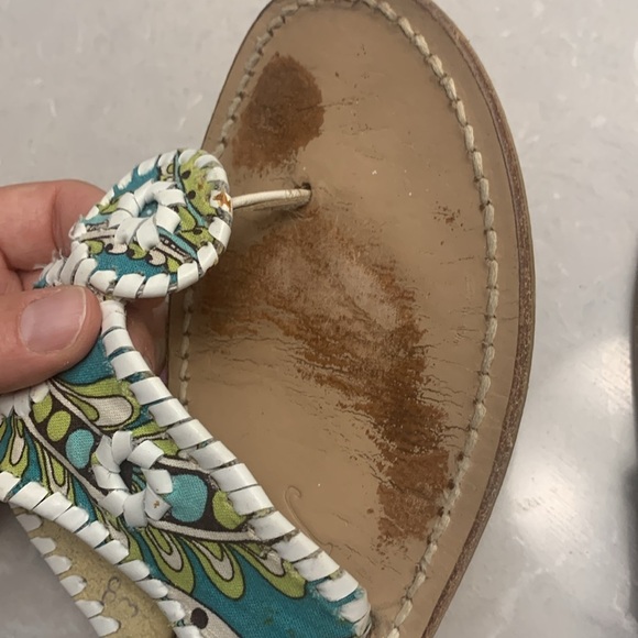 Jack Rogers Classic Jacks leather and fabric sandals size 8 - Picture 8 of 10